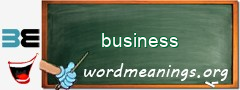 WordMeaning blackboard for business